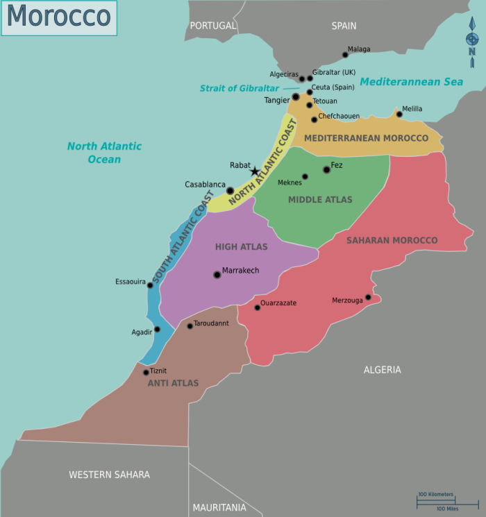 Wikivoyage Karte von Marokko