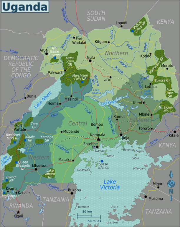 Wikivoyage-Karte Uganda