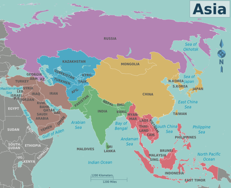 Landkarten von Asien - Maps of Asia