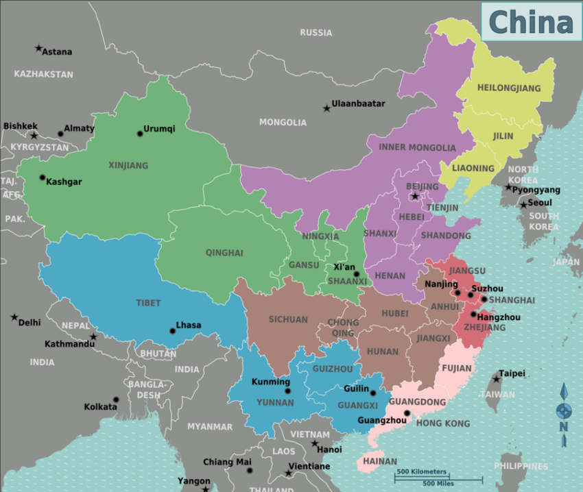 Landkarten von China - Maps of China