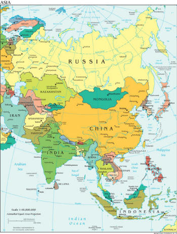 Landkarten von Asien - Maps of Asia