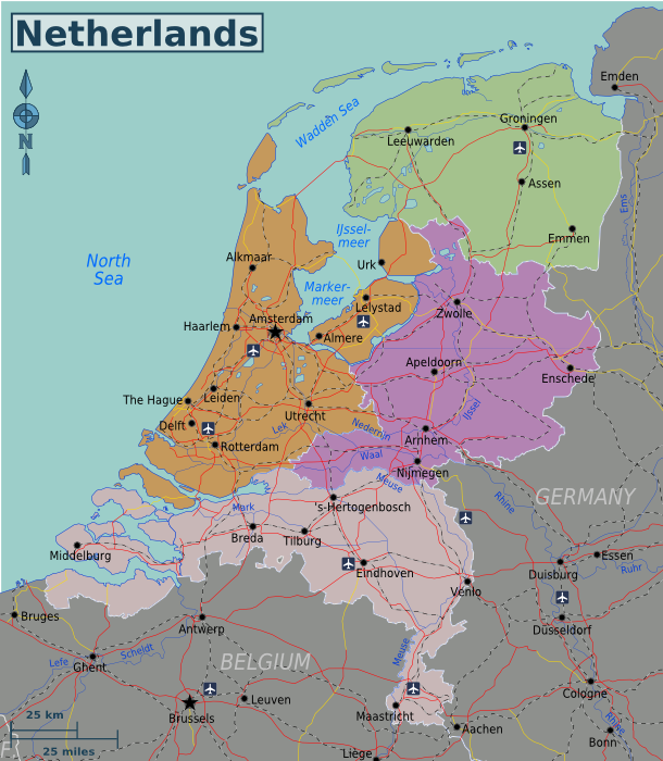 Landkarten der Niederlande - Maps of the Netherlands