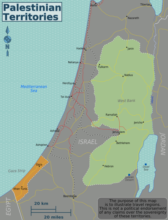 Israel Palästina Karte / StepMap - Israel + Palästina - Landkarte für